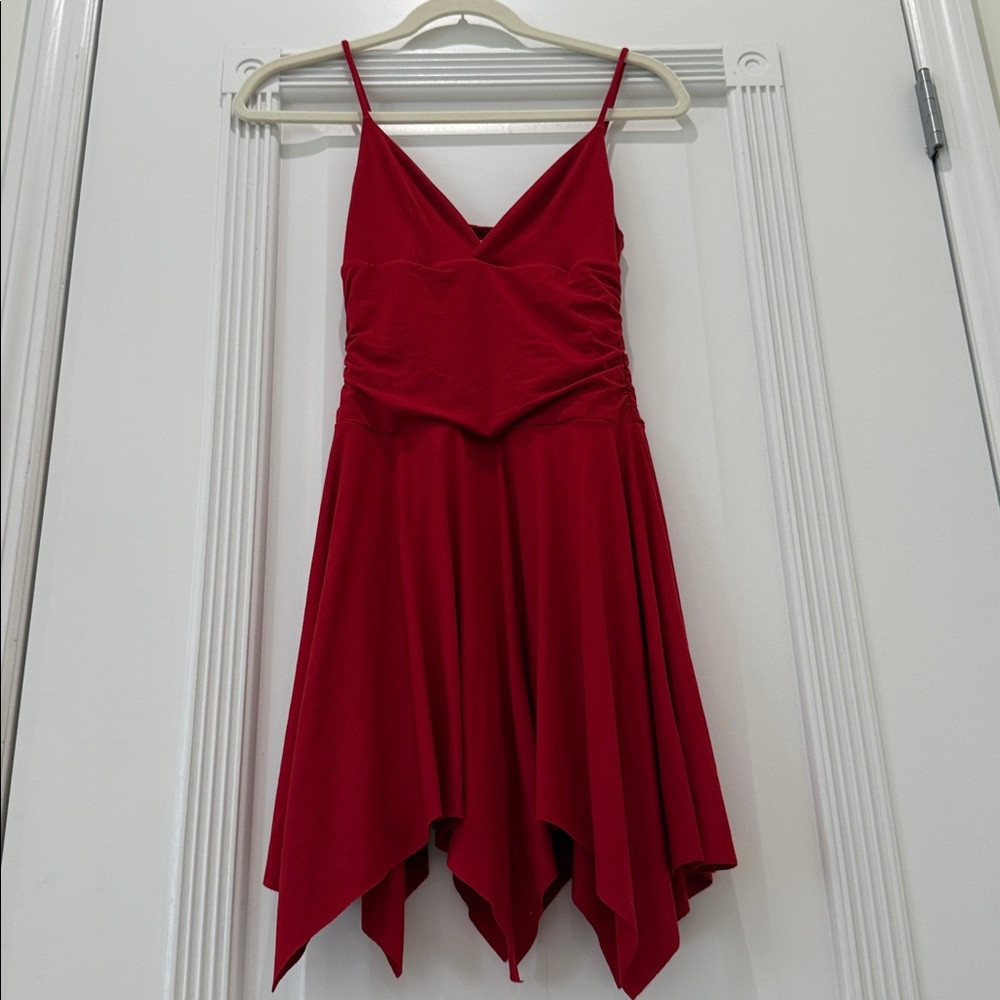 Oh Polly Asymmetrical Red Dress